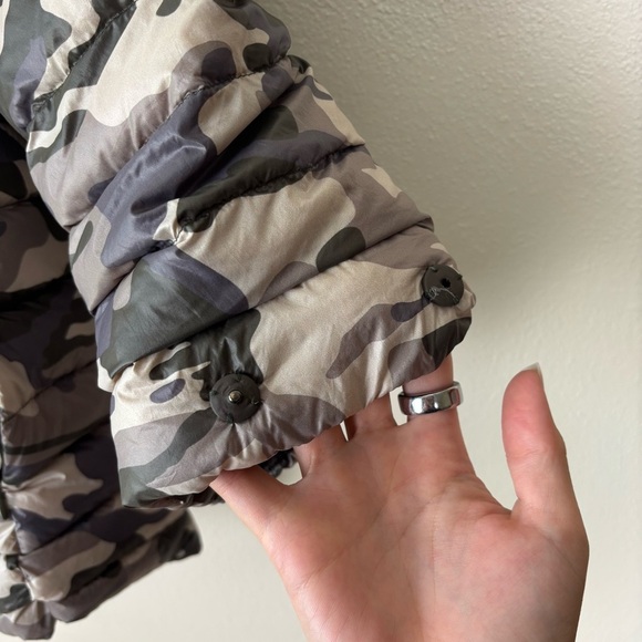 My Anorak Crop Sleeve Down Puffer Jacket Black/Pewter Camo Women’s Size Medium - Picture 3 of 7